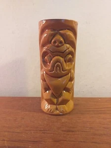 Vintage Hawaiian Polynesian Tiki Mug Cup Brown Cup - Picture 1 of 10