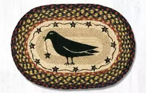 2 PC Braided Jute Oval Placemat/Trivet/Swatch. CROW & STAR. Earth Rugs.10" x 15" - Picture 1 of 1