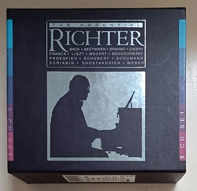 The Essential Richter 5 CD Set Bach, Beethoven, Brahms, Chopin, Mozart, Weber  Foto 1 de 4