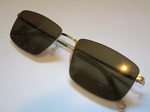 Mykita Lessrim KAITO 013 Glossy Gold Green Polarized Glasses Eyewear Sunglasses - Picture 1 of 7