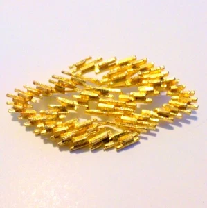 Broche Freeform modernista vintage en tono dorado - Imagen 1 de 3
