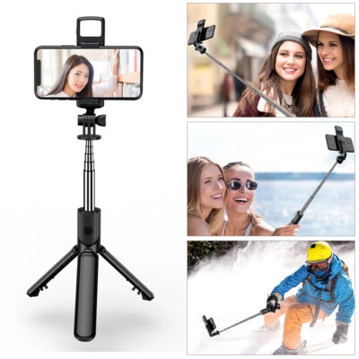 Selfie Stick Phone Tripod Stand with Bluetooth Remote for iPhone Samsung Android - Image 1 of 4