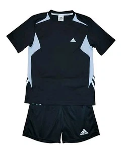 Adidas Youth Large 13-14 Yrs Black Soccer Shorts & T-shirt Outfit - Picture 1 of 8