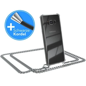 Do Samsung Galaxy S8 Etui na telefon do zawieszenia Sznurek Case Pokrowiec Łańcuszek Srebrne - Zdjęcie 1 z 7