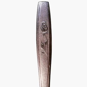 Vintage Stainless Steel Butter Knife Textured Single Rose Replacement - Picture 1 of 5