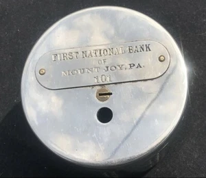 Mount Joy, PA, #667 "First National Bank", Vintage Heavy-Duty Chrome Still Bank! - Bild 1 von 12