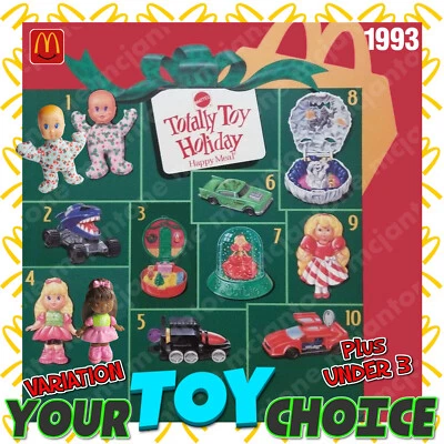 McDonald's 1993 TOTALLY TOY HOLIDAY Mattel Navidad A/A Variación TU ELECCIÓN Foto 1 de 3