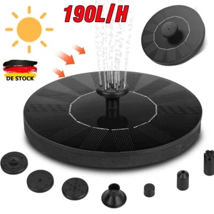 Solarpumpe Springbrunnen 3,5 W Teichpumpe Brunnen Wasserspiel Garten Fontä - Bild 1 von 24