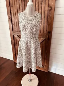 Betty Johnson Damen ärmellos schwarz/creme ausgestelltes Kleid Gr. 12 (U1) - Bild 1 von 9