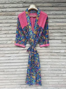 Vestido largo de algodón puro kimono túnicas para mujer kimonos vestidos de noche CMO1010 - Imagen 1 de 8