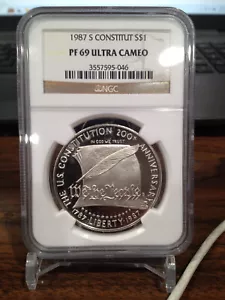 1987 S Constitution S$1 NGC PF69 Ultra Cameo - Picture 1 of 2