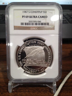 1987 S Constitution S$1 NGC PF69 Ultra Cameo - Image 1 of 2