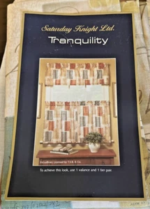 TRANQUILITY, Cafe Curtain 1- Tier Pair, Saturday Knight, 58" Wx24" L, NWT - Picture 1 of 4
