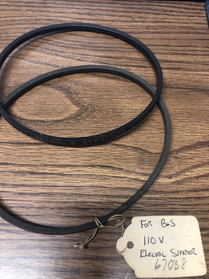 Lote de 2 correas en V NOS Briggs & Stratton 67038 para arranque eléctrico 110v Foto 1 de 1