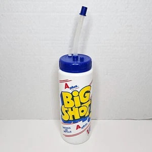 Vintage A Plus Mini Mart Market Gas Station Big Shot Water Sports Bottle Straw - Picture 1 of 23