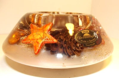 Подсвечник Traumlicht Gilde Dreamlight бирюзовый немецкий стеклянный - Изображение 1 из 4