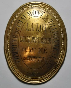 Plaque de métier - CHAUMONT SUR THARONNE garde particulier de Mr NE GRAND VILDY - Picture 1 of 2