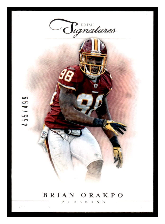 2012 Panini Prime Signatures #132 Brian Orakpo #/499 - Image 1 of 2