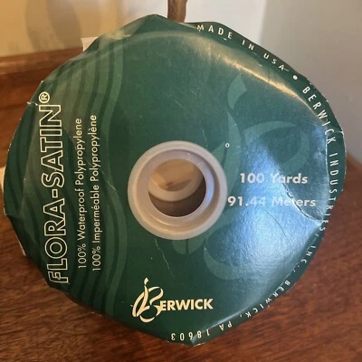 Cinta blanca satinada Berwick Flora 2 3/4" de ancho x 100 yardas polipropileno EE. UU. NUEVA Foto 1 de 4