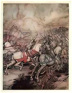 Arthur Rackham photo A4 king arthur for the first time draws his sword excalib - Picture 1 of 1