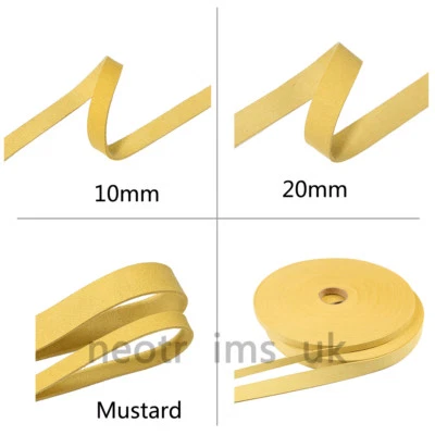 Faux Suede Strap Tape Trimming 10mm & 20mm, 22 Colors Strong Soft Smooth Leather - Image 1 of 3