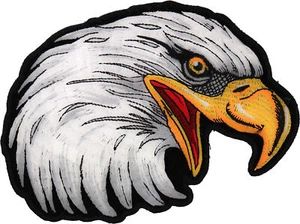 Eagle Head Looking Right Patch- 6x4.3 inch - PM6819 - Picture 1 of 5