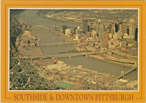 Southside & Downtown Pittsburgh, Pennsylvania, Three Rivers Stadium in Distance - Bild 1 von 2