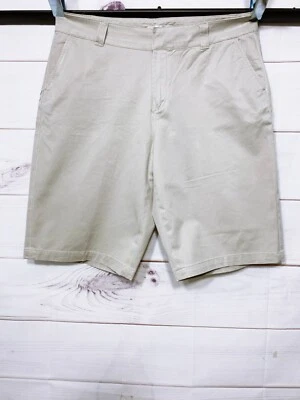 Pantalones Cortos Coldwater Creek Mujer Talla 14 Caqui Frente Plano Bolsillos de tiro alto Foto 1 de 4