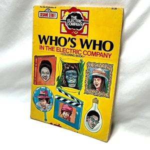 RARE! Who's Who In The Electic Company Coloring Book Sesame Street - Picture 1 of 12