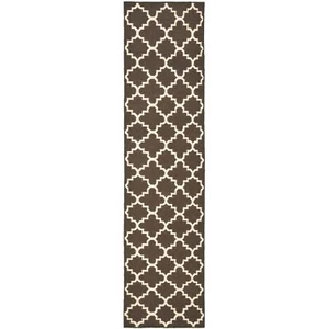 Safavieh Brown/ Ivory Flat weave Wool Runner 2' 6" x 6' - Picture 1 of 1