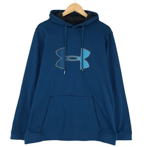 Under Armour Hoodie Hooded Jumper Men Sweatshirt Blue Rd3 Size XL - Picture 1 of 7