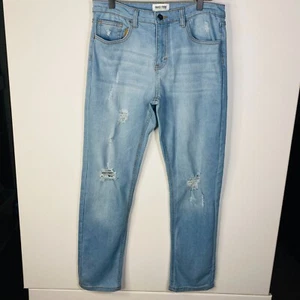 Ring of Fire Boys Size 18 Slim Mid Rise Straight Leg Distressed Medium Wash Jean - Picture 1 of 4