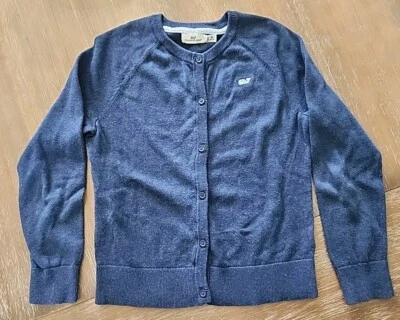 Cárdigan Suéter Botón Niñas Vineyard Vines Azul Marino Talla M 10-12 Foto 1 de 2