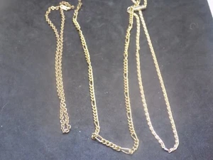 3pcs Womens Necklaces, 2 are gold plated, 1 gold tone (515) - Picture 1 of 3