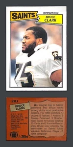 ⚓️🔥1987 Topps Bruce Clark #281 New Orleans Saints - Picture 1 of 1