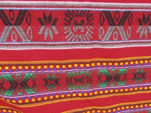 Mexican Handwoven Wool Blanket Tablecloth Red Wall Hanging Table Runner 50X92 - Picture 1 of 9
