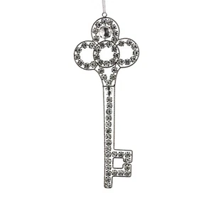 Allstate 10" Antique-Style Rhinestone Covered Key Christmas Ornament - Picture 1 of 2