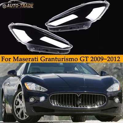 For Maserati Granturismo GT 2009~2012 Car Headlight Lens Cover Headlight Shell Foto 1 de 4