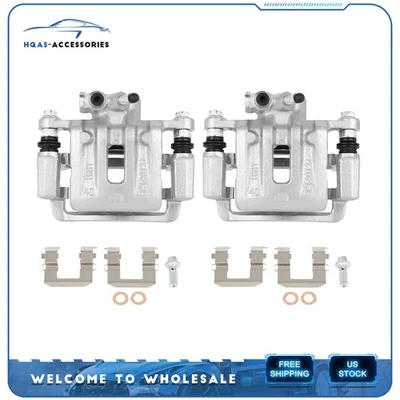 Pair For 2010-2017 GMC Terrain w/ Bracket Kits Rear Left Right Brake Calipers — 第 1/4 张图片