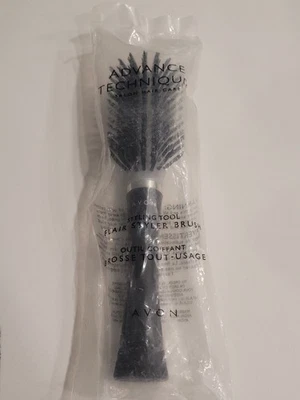 Avon Advance Techniques Flair Styler Hair Brush Black Nylon Bristles NOS 2001 - Image 1 of 4