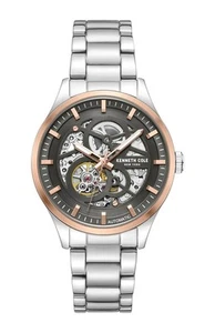 Kenneth Cole New York 42mm Automatic Grey Skeleton Men's Watch KCWGY0046402 - Picture 1 of 3