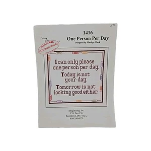 One Person Per Day Cross Stitch Chart 1998 Marilyn Clark Imaginating, Inc. - Picture 1 of 3