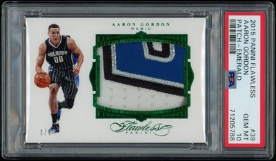 PSA 10 2015 PANINI FLAWLESS AARON GORDON /5 PATCH EMERALD - Image 1 of 2