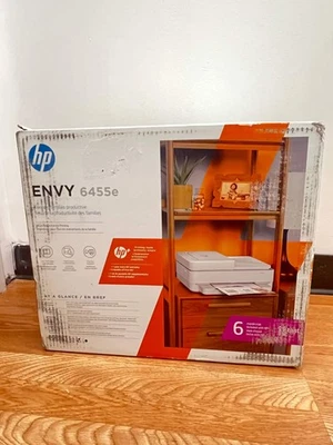 HP ENVY 6455E All-in-One Inkjet Color Printer, Mobile Print, Copy, Scan, Fax New - Image 1 of 4