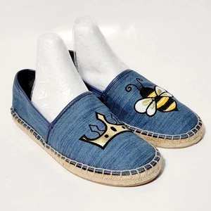 Circus by Sam Edelman Espadrille LENI Queen Bee Blue Denim Flats Slip On Wms 6M - Picture 1 of 24