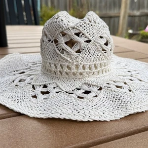 Ruslan Baginskiy Fedora Sonnenhut in Creme/Weiß S/M - Bild 1 von 4