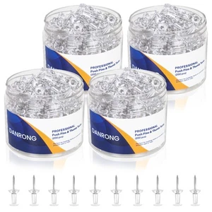 800 PCS Clear Push Pins, Standard Thumb Tacks for Bulletin Board, Steel Point... - Picture 1 of 7