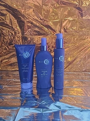 its a 10 miracle SILK leave in 10 oz Balm 5oz Conditioner 5oz - Image 1 of 2