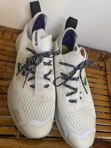 Lacoste Men's Sneaker Size 11 Laces Slip In Black White - Picture 1 of 4