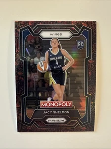2024 Panini Prizm Monopoly WNBA Jacy Sheldon Red Black Icons Rookie Dallas Wings - Bild 1 von 1